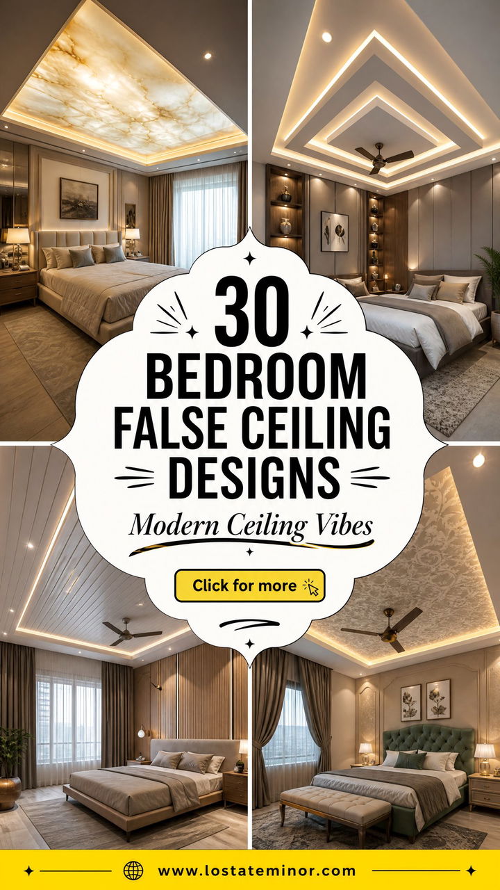 30 Bedroom False Ceiling Designs for a Modern Look - 30 Bedroom False Ceiling Designs for a Modern Look