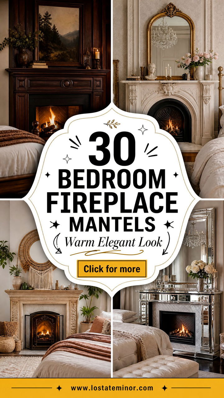 30 Bedroom Fireplace Mantels for a Warm and Elegant Look - 30 Bedroom Fireplace Mantels for a Warm and Elegant Look