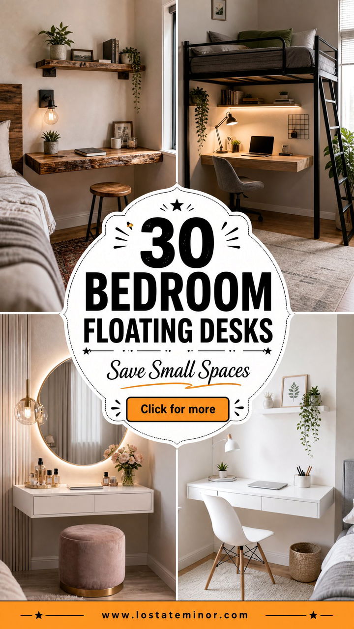 30 Bedroom Floating Desks to Save Space in Small Rooms - 30 Bedroom Floating Desks to Save Space in Small Rooms