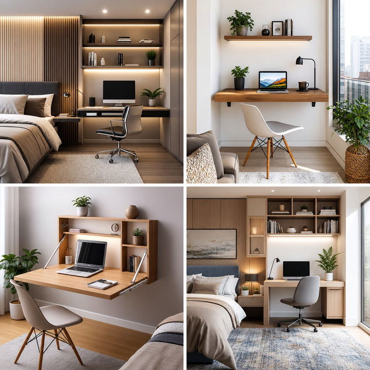 30 Bedroom Floating Desks to Save Space in Small Rooms