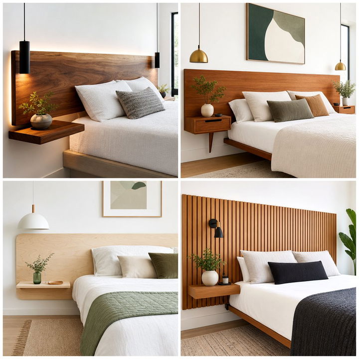 30 Bedroom Floating Headboard Ideas for Trendy Decor