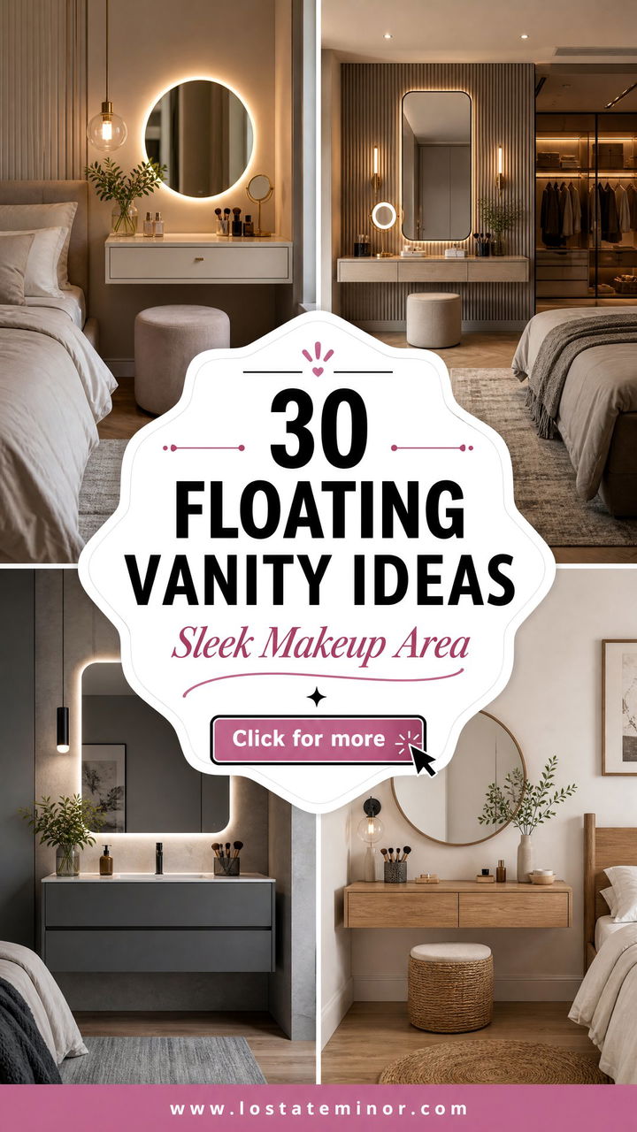 30 Bedroom Floating Vanity Ideas for a Sleek Makeup Area - 30 Bedroom Floating Vanity Ideas for a Sleek Makeup Area