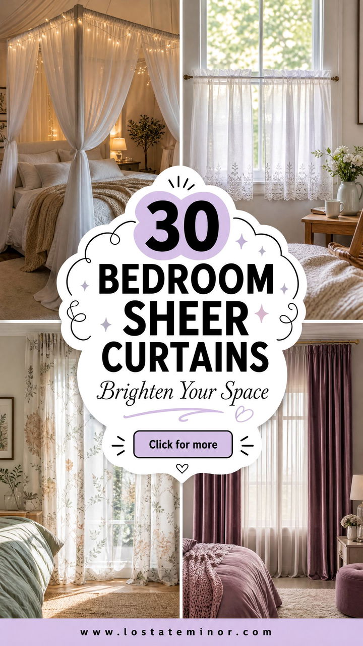30 Bedroom Sheer Curtains to Brighten Your Living Space - 30 Bedroom Sheer Curtains to Brighten Your Living Space