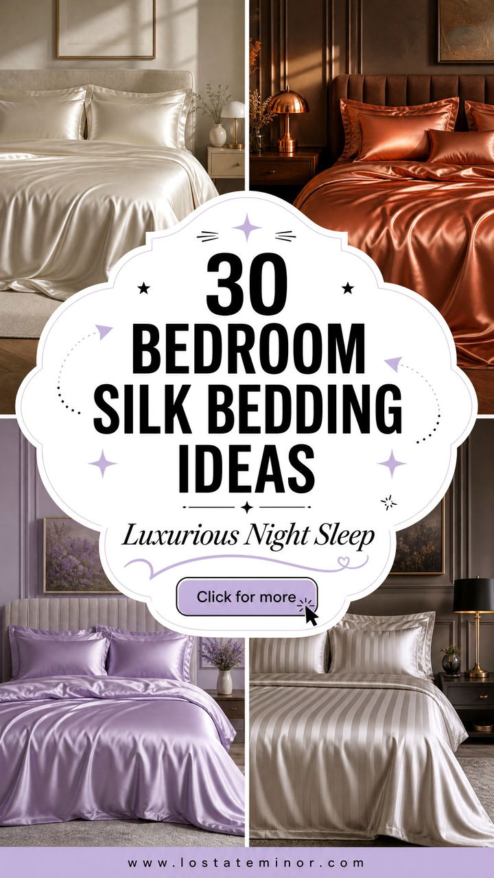 30 Bedroom Silk Bedding Ideas for a Luxurious Nights Sleep - 30 Bedroom Silk Bedding Ideas for a Luxurious Night’s Sleep