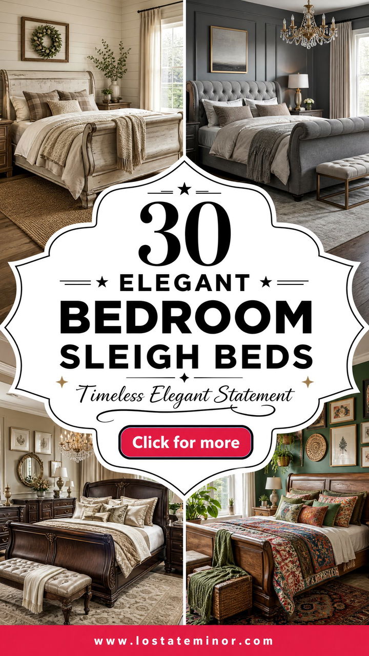 30 Bedroom Sleigh Beds for a Timeless and Elegant Statement - 30 Bedroom Sleigh Beds for a Timeless and Elegant Statement