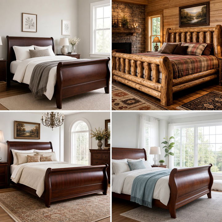 30 Bedroom Sleigh Beds for a Timeless and Elegant Statement