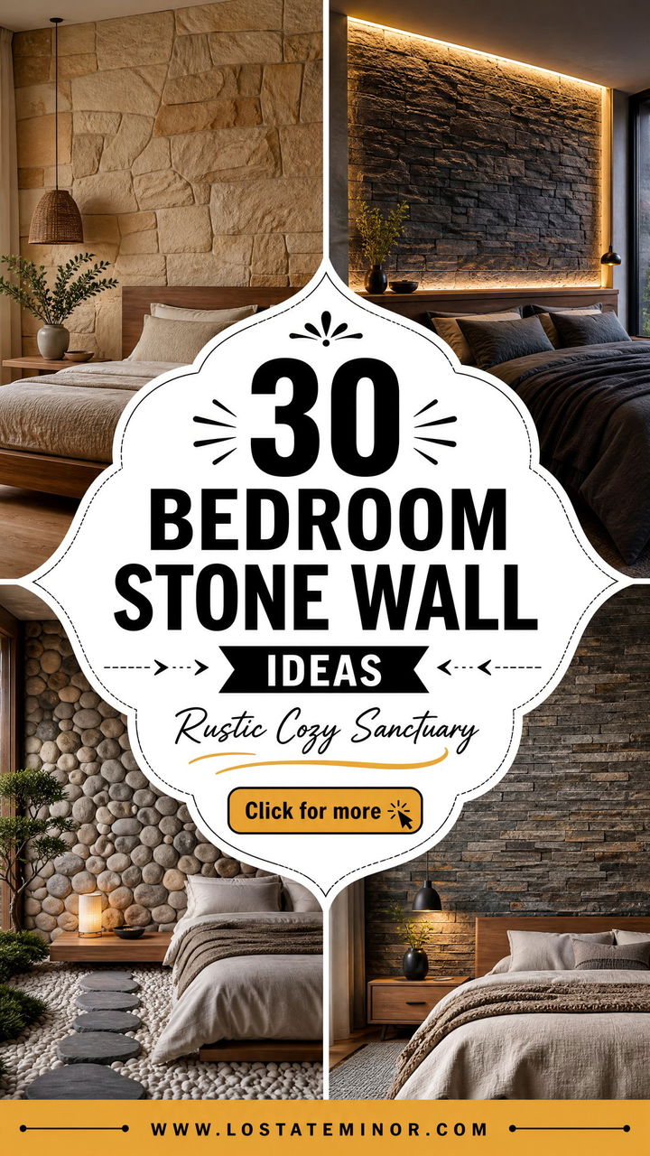 30 Bedroom Stone Wall Ideas for a Rustic and Cozy Sanctuary - 30 Bedroom Stone Wall Ideas for a Rustic and Cozy Sanctuary