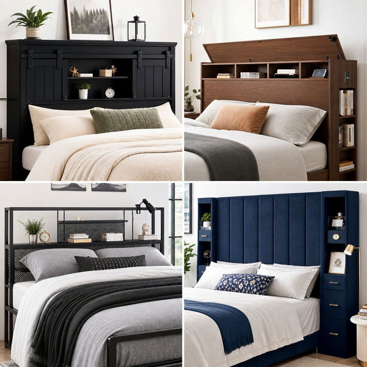 30 Bedroom Storage Headboards to Save Space and Add Style