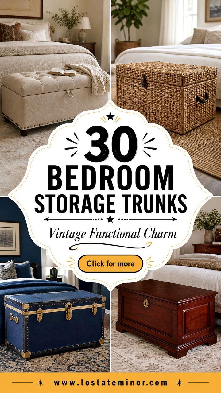 30 Bedroom Storage Trunks for a Vintage and Functional Look - 30 Bedroom Storage Trunks for a Vintage and Functional Look