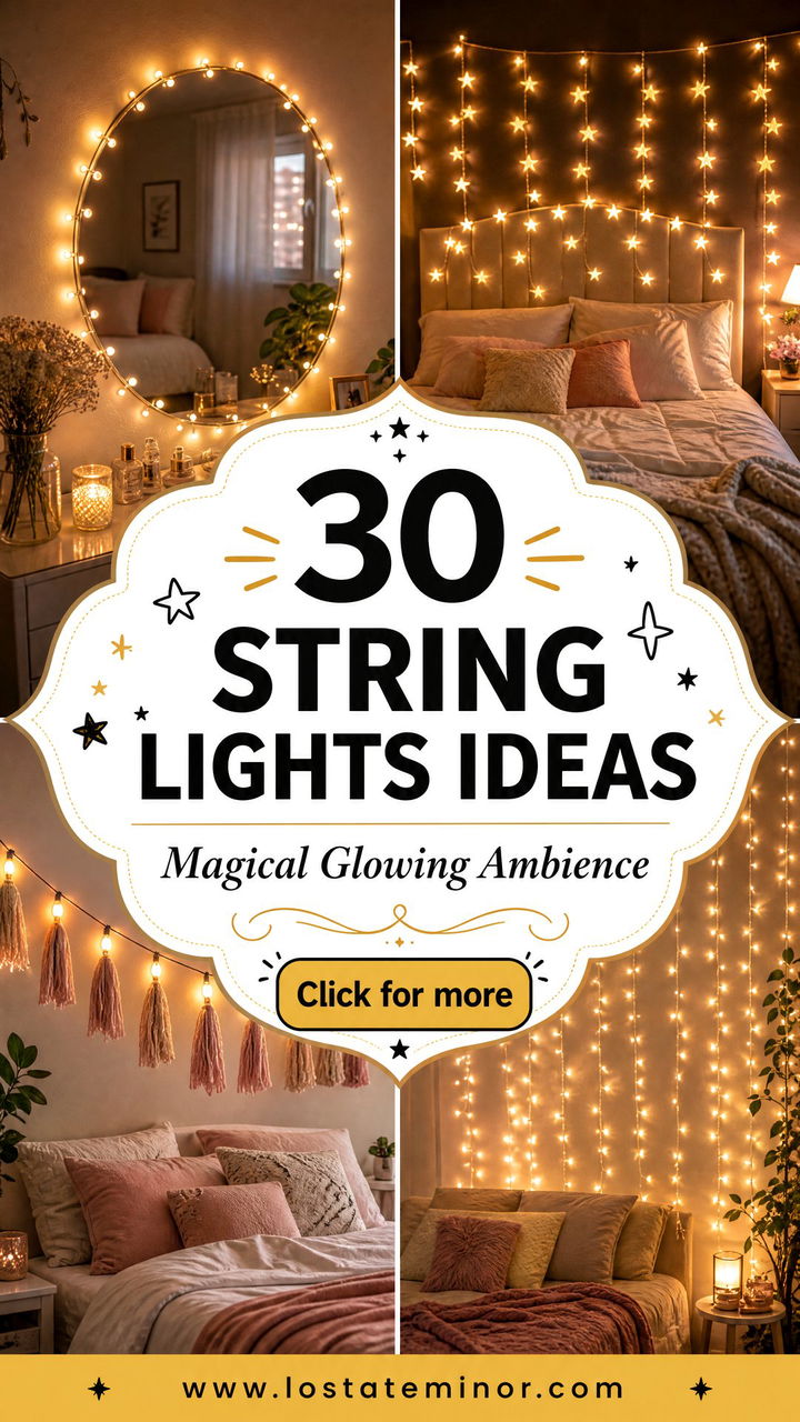 30 Bedroom String Lights Ideas to Create a Magical Ambience - 30 Bedroom String Lights Ideas to Create a Magical Ambience