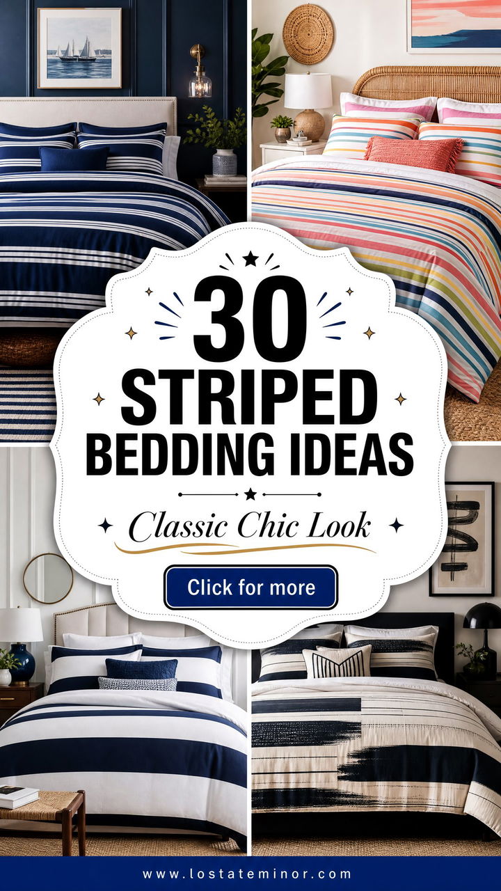 30 Bedroom Striped Bedding Ideas for a Classic and Chic Look - 30 Bedroom Striped Bedding Ideas for a Classic and Chic Look