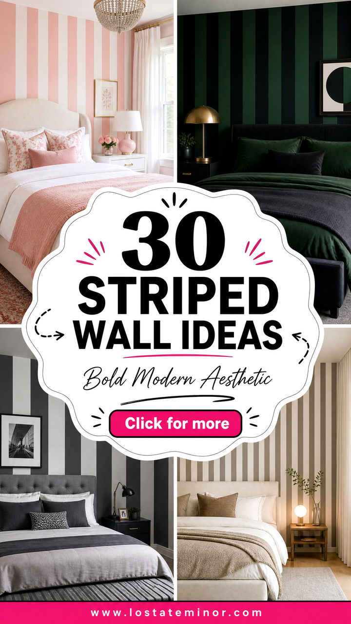30 Bedroom Striped Wall Ideas for a Bold and Modern Aesthetic - 30 Bedroom Striped Wall Ideas for a Bold and Modern Aesthetic