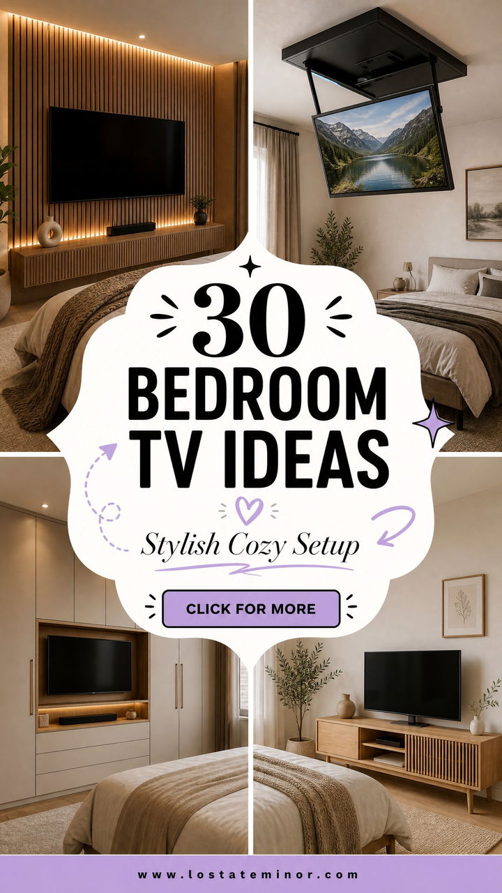 30 Bedroom TV Ideas for a Stylish and Cozy Home Setup - 30 Bedroom TV Ideas for a Stylish and Cozy Home Setup
