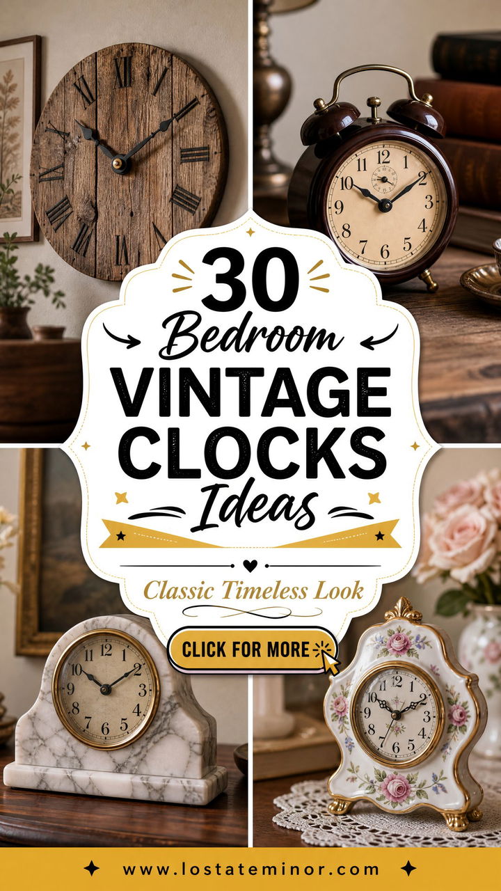 30 Bedroom Vintage Clocks for a Classic Timeless Look - 30 Bedroom Vintage Clocks for a Classic Timeless Look