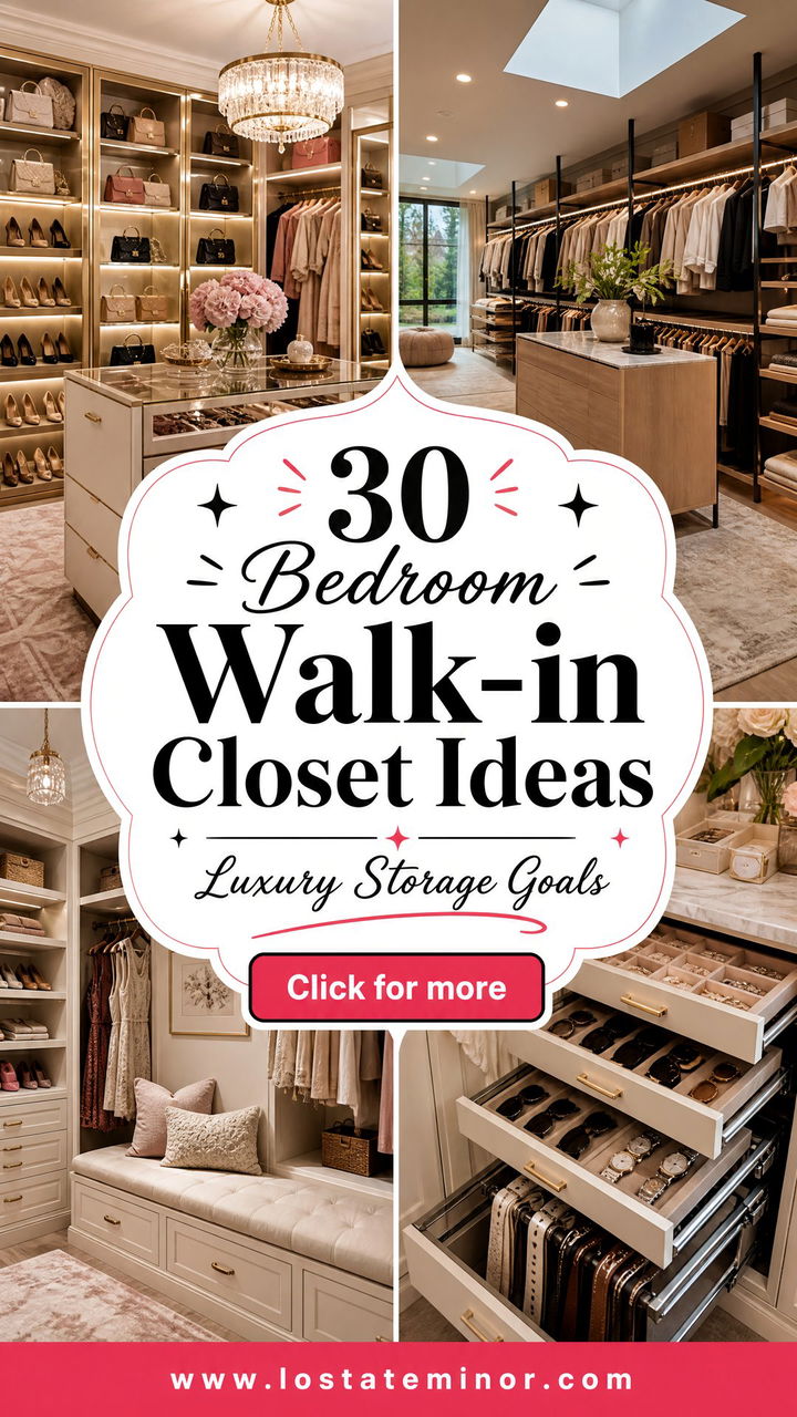 30 Bedroom Walk-in Closet Ideas for Luxury Storage - 30 Bedroom Walk-in Closet Ideas for Luxury Storage