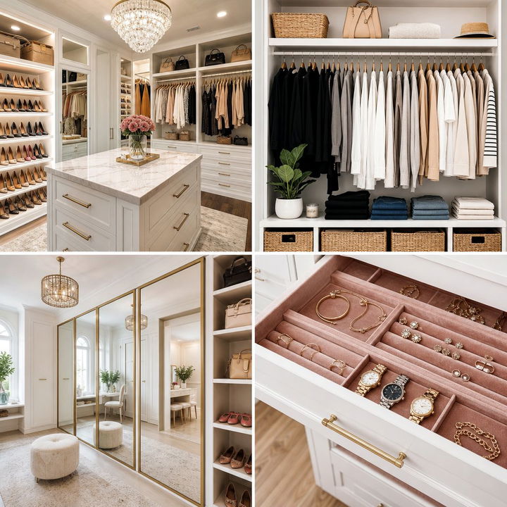 30 Bedroom Walk-in Closet Ideas for Luxury Storage
