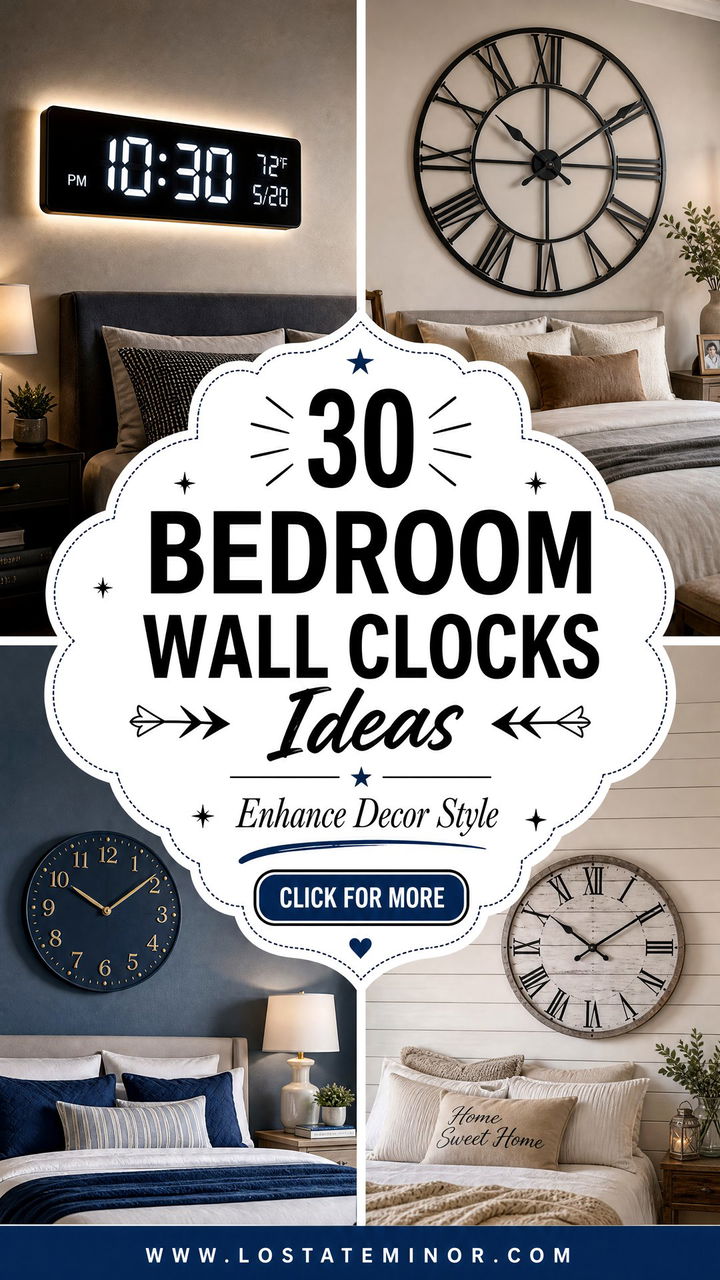30 Bedroom Wall Clocks to Enhance Your Decor Style - 30 Bedroom Wall Clocks to Enhance Your Decor Style