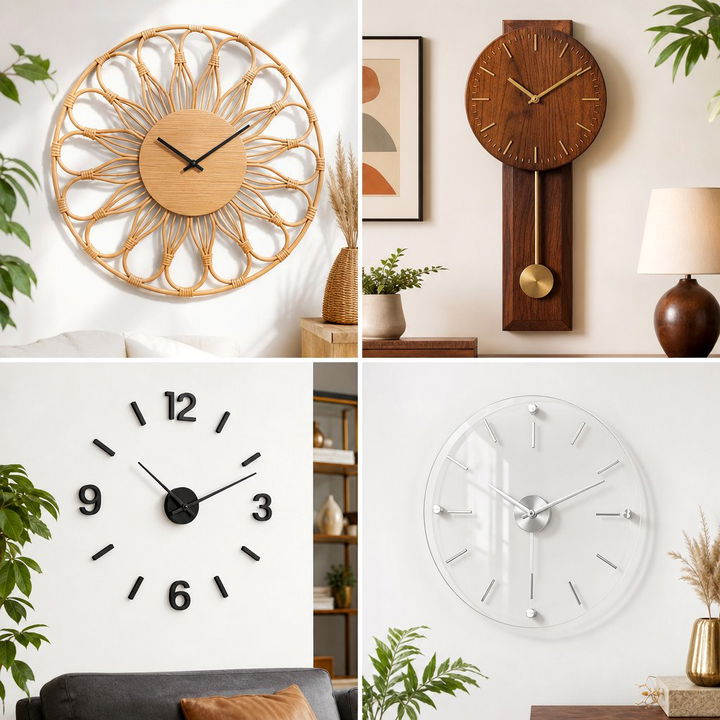 30 Bedroom Wall Clocks to Enhance Your Decor Style