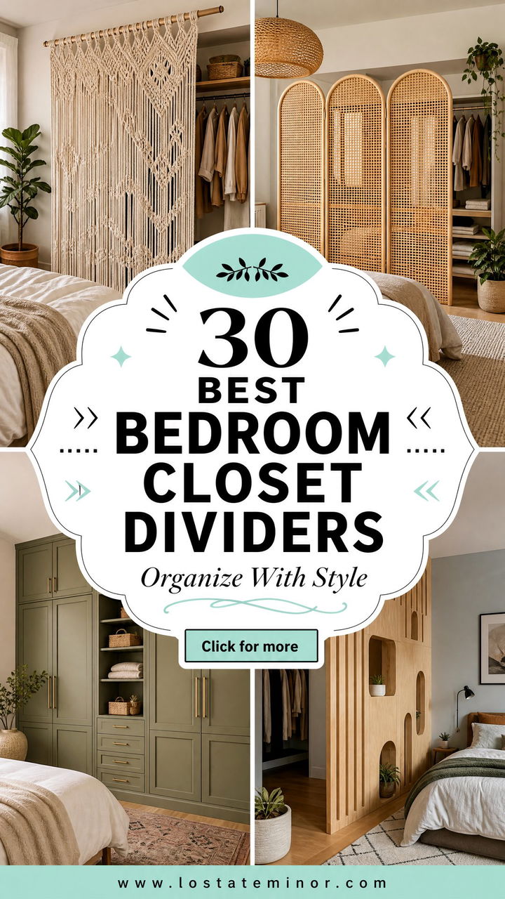 30 Best Bedroom Closet Dividers to Keep Your Space Organized - 30 Best Bedroom Closet Dividers to Keep Your Space Organized