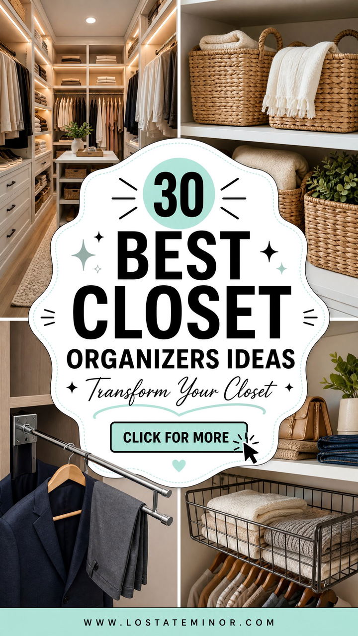 30 Best Bedroom Closet Organizers to Transform Your Closet - 30 Best Bedroom Closet Organizers to Transform Your Closet
