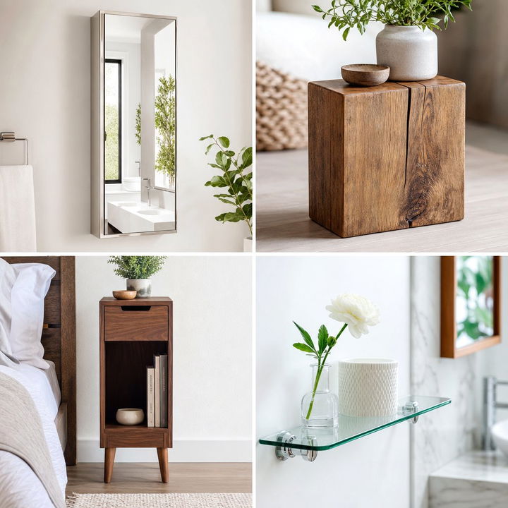 30 Best Bedroom Narrow Nightstands for Small Sleep Spaces
