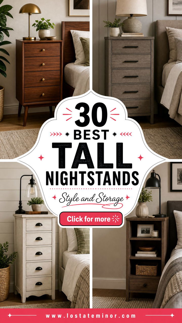 30 Best Bedroom Tall Nightstands for Extra Style and Storage - 30 Best Bedroom Tall Nightstands for Extra Style and Storage