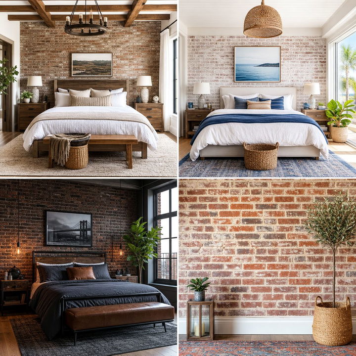 30 Best Exposed Brick Bedroom Ideas for Industrial Chic