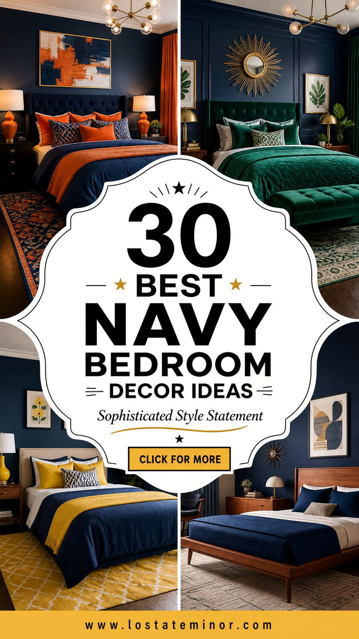30 Best Navy Bedroom Decor Ideas for a Sophisticated Look - 30 Best Navy Bedroom Decor Ideas for a Sophisticated Look