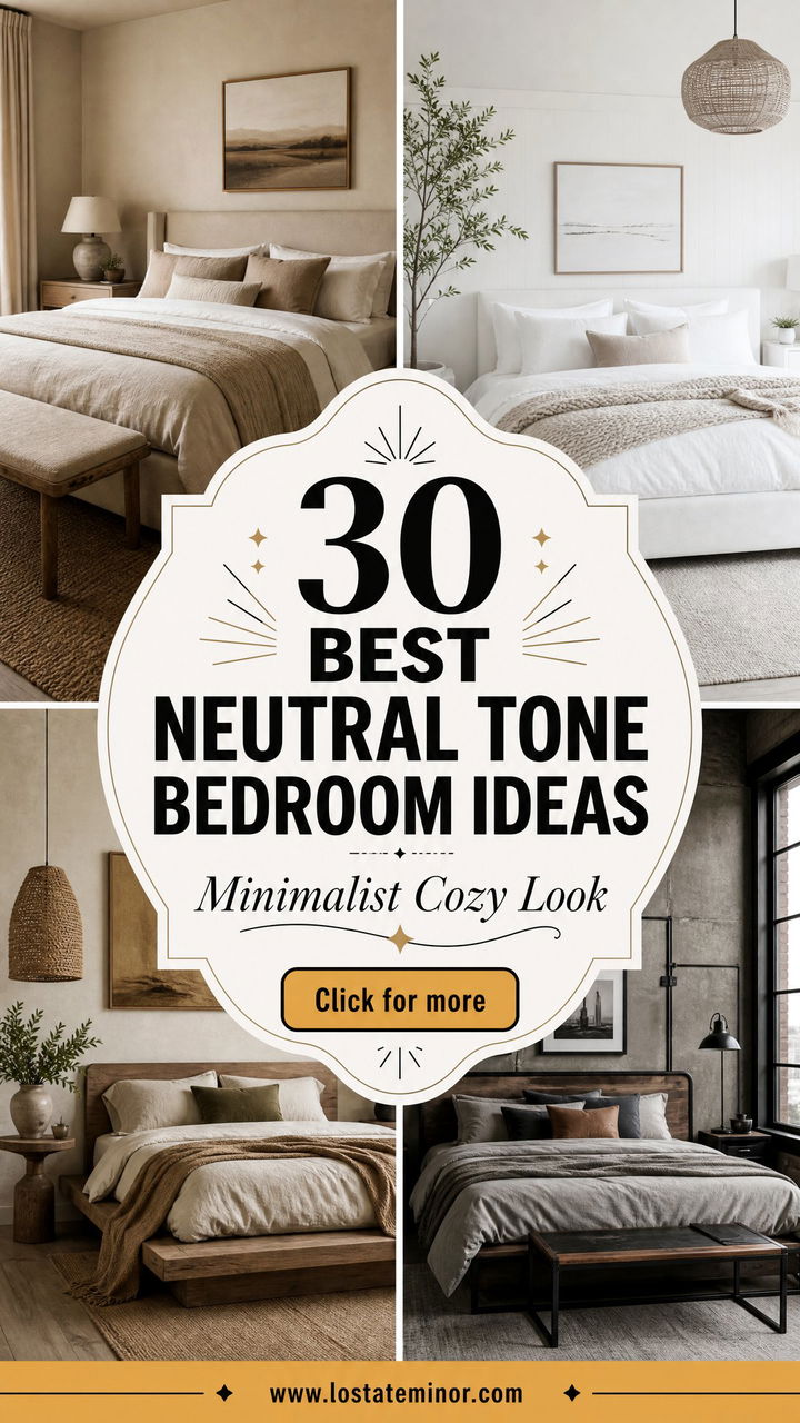 30 Best Neutral Tone Bedroom Ideas for a Minimalist Look - 30 Best Neutral Tone Bedroom Ideas for a Minimalist Look