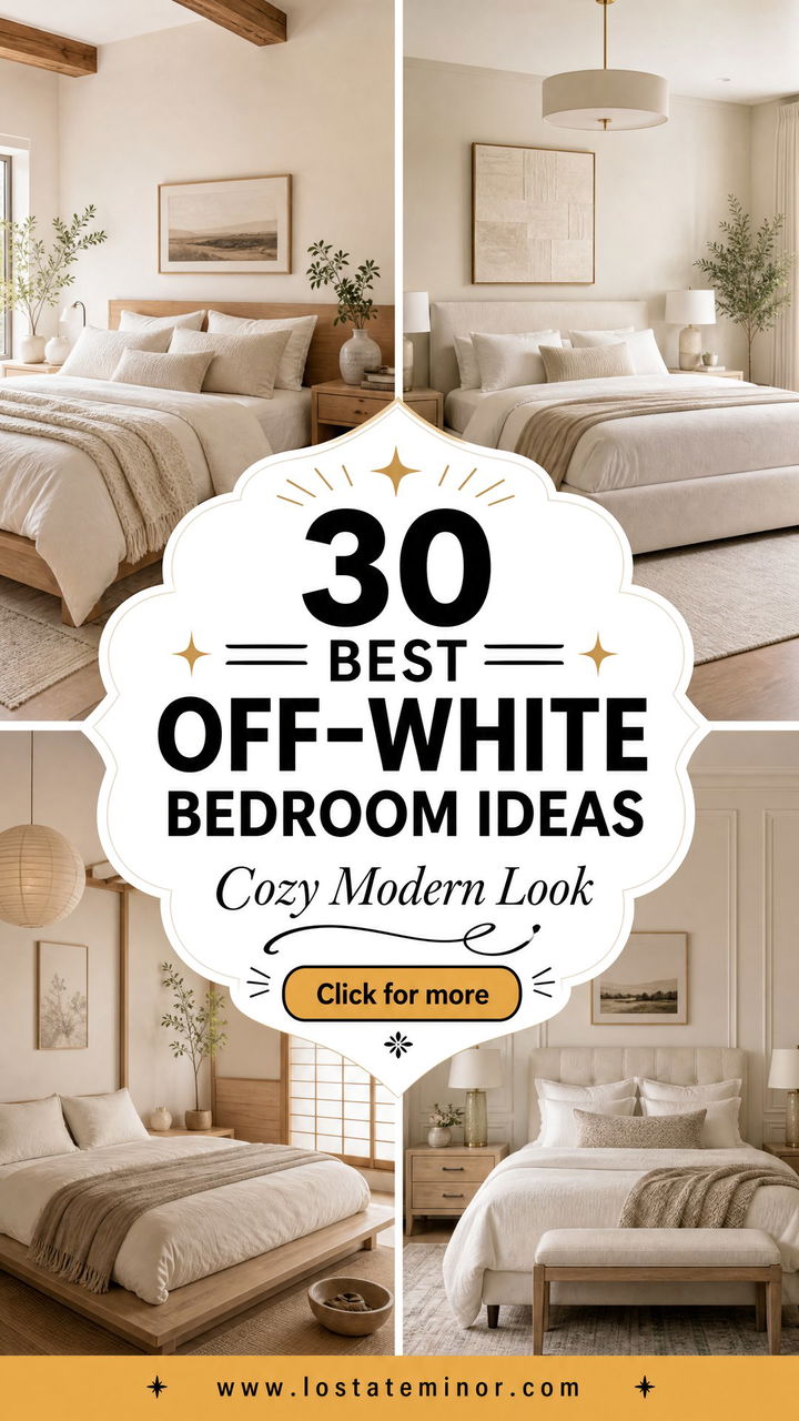 30 Best Off-White Bedroom Ideas for a Cozy Modern Look - 30 Best Off-White Bedroom Ideas for a Cozy, Modern Look