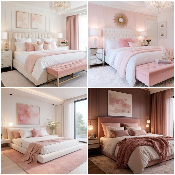30 Blush and White Bedroom Ideas for a Soft, Romantic Glow