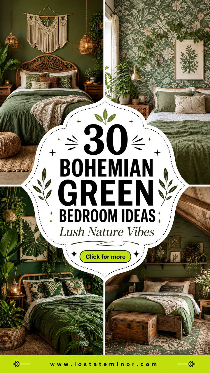 30 Bohemian Green Bedroom Ideas for a Lush Nature Vibe - 30 Bohemian Green Bedroom Ideas for a Lush, Nature Vibe