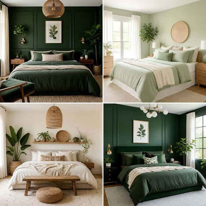 30 Bohemian Green Bedroom Ideas for a Lush, Nature Vibe
