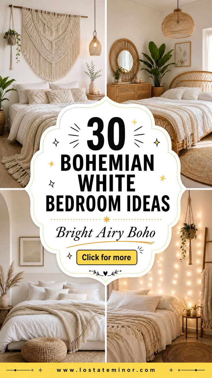 30 Bohemian White Bedroom Ideas for a Bright and Airy Feel - 30 Bohemian White Bedroom Ideas for a Bright and Airy Feel