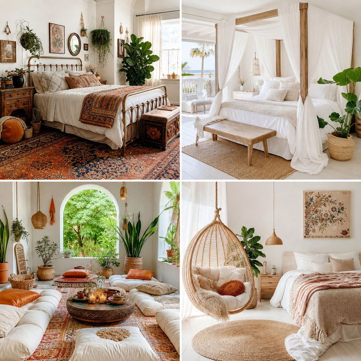 30 Bohemian White Bedroom Ideas for a Bright and Airy Feel