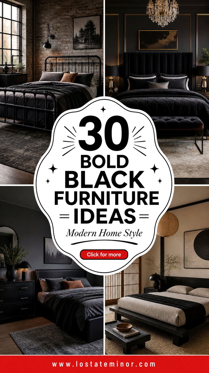 30 Bold Bedroom Black Furniture Ideas for Modern Homes - 30 Bold Bedroom Black Furniture Ideas for Modern Homes