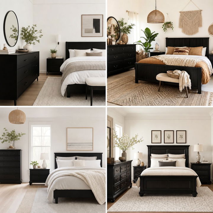 30 Bold Bedroom Black Furniture Ideas for Modern Homes