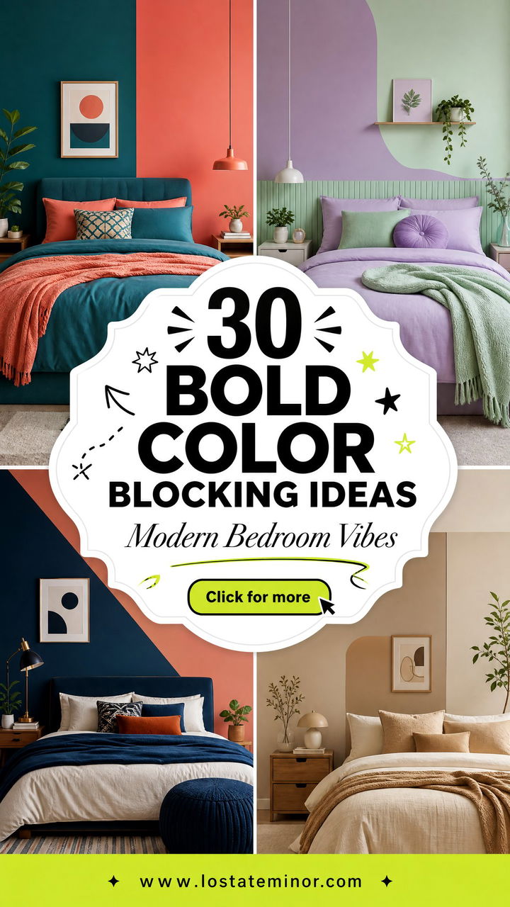 30 Bold Bedroom Color Blocking Ideas for a Modern Look - 30 Bold Bedroom Color Blocking Ideas for a Modern Look