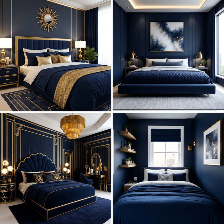30 Bold Bedroom Navy Walls Ideas for a Luxurious Feeling