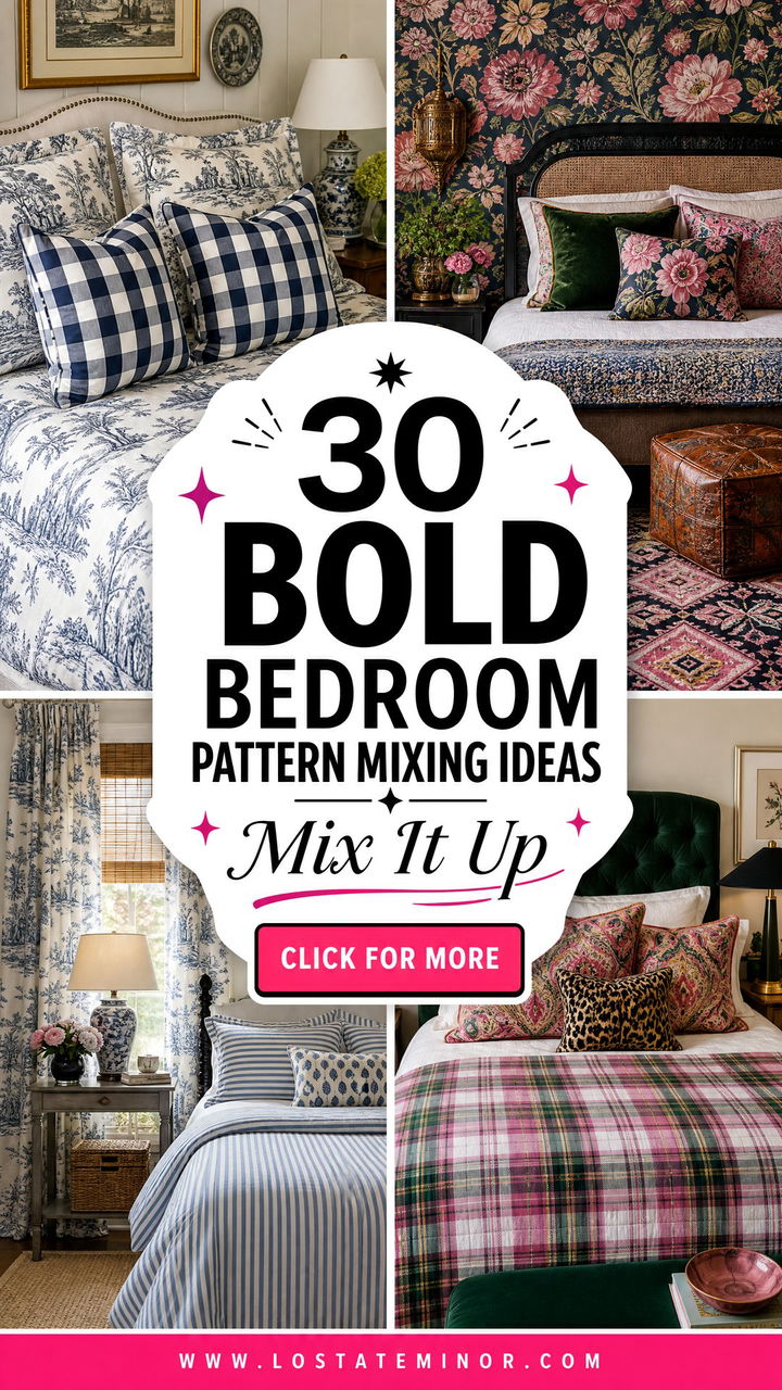 30 Bold Bedroom Pattern Mixing Ideas for a Unique Look - 30 Bold Bedroom Pattern Mixing Ideas for a Unique Look