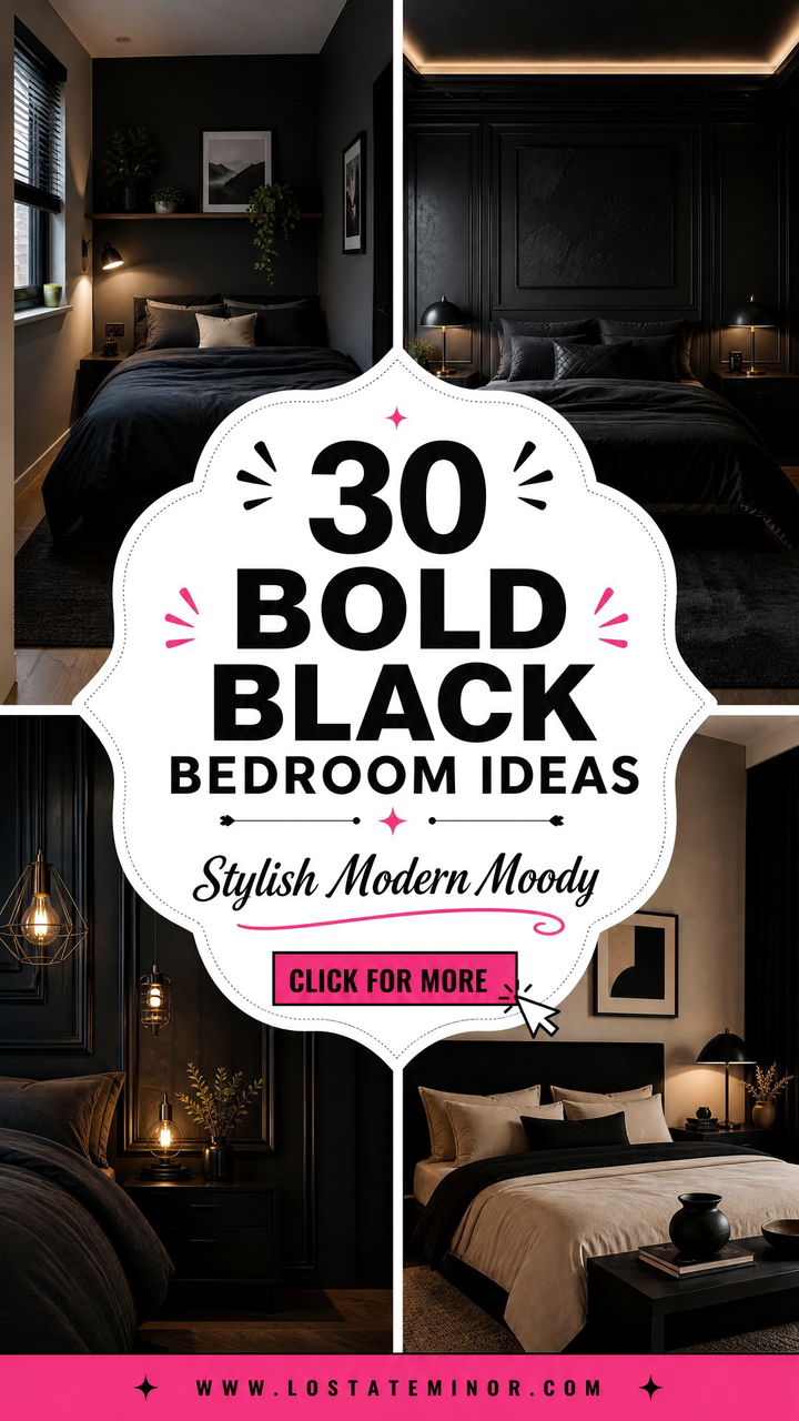 30 Bold Black Bedroom Ideas for a Stylish and Modern Space - 30 Bold Black Bedroom Ideas for a Stylish and Modern Space