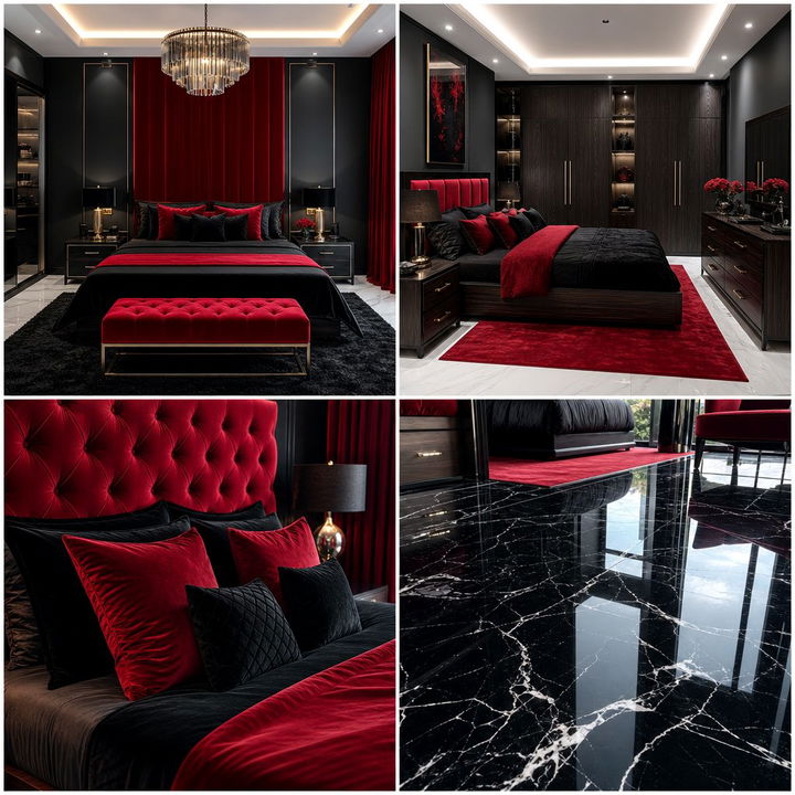 30 Bold Black and Red Bedroom Color Combo Ideas to Try
