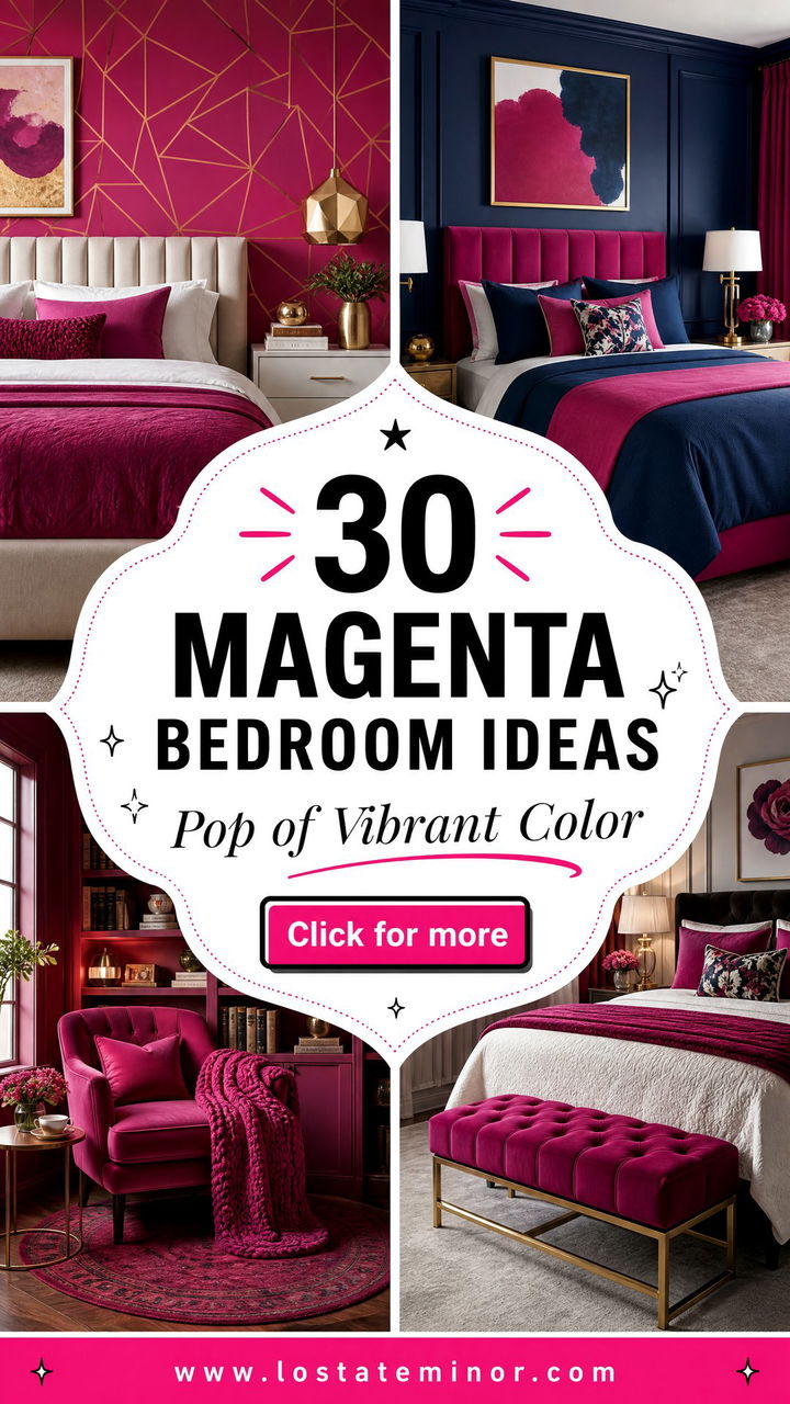 30 Bold Magenta Bedroom Ideas to Add a Pop of Vibrant Color - 30 Bold Magenta Bedroom Ideas to Add a Pop of Vibrant Color
