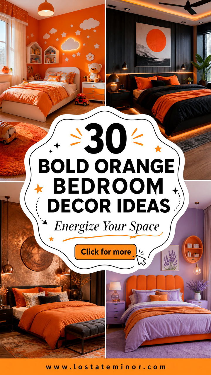 30 Bold Orange Bedroom Decor Ideas to Energize Your Space - 30 Bold Orange Bedroom Decor Ideas to Energize Your Space