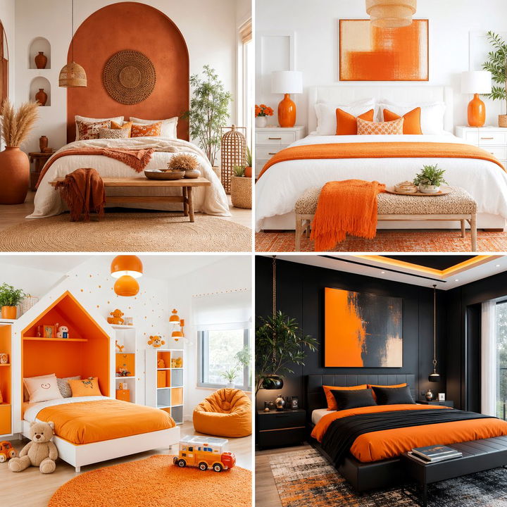 30 Bold Orange Bedroom Decor Ideas to Energize Your Space