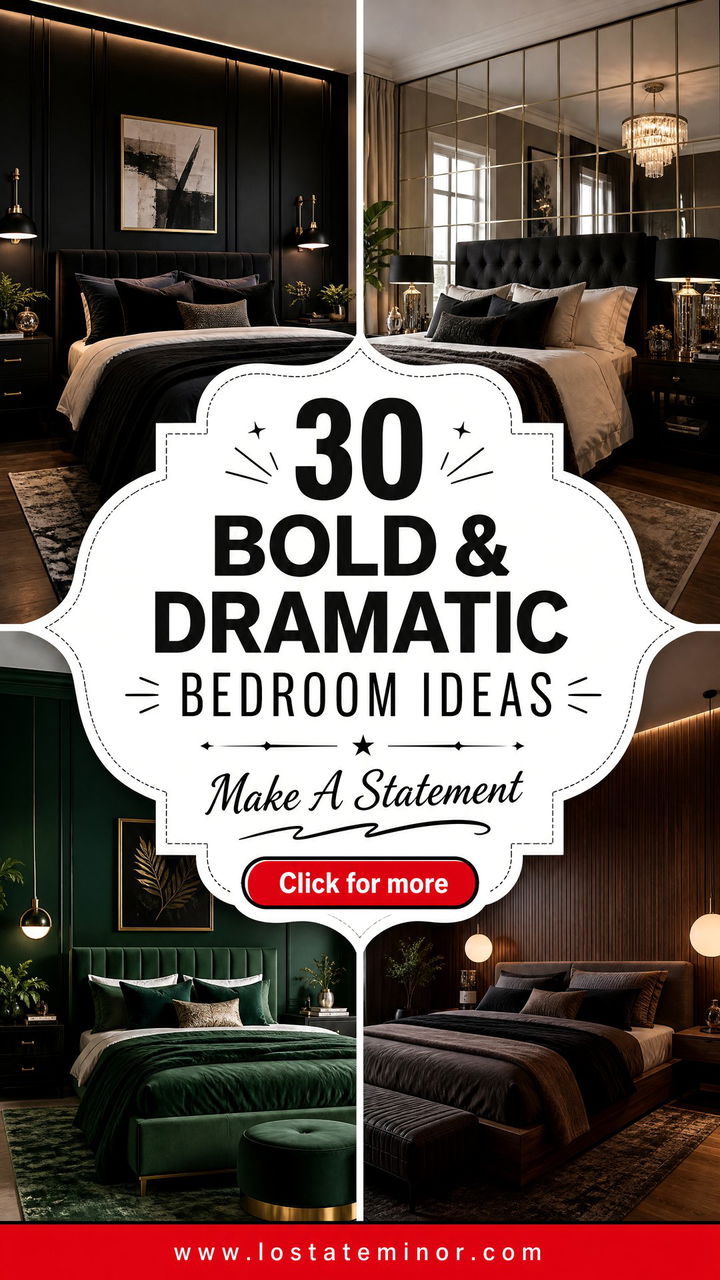 30 Bold and Dramatic Bedroom Ideas for a Statement Look - 30 Bold and Dramatic Bedroom Ideas for a Statement Look