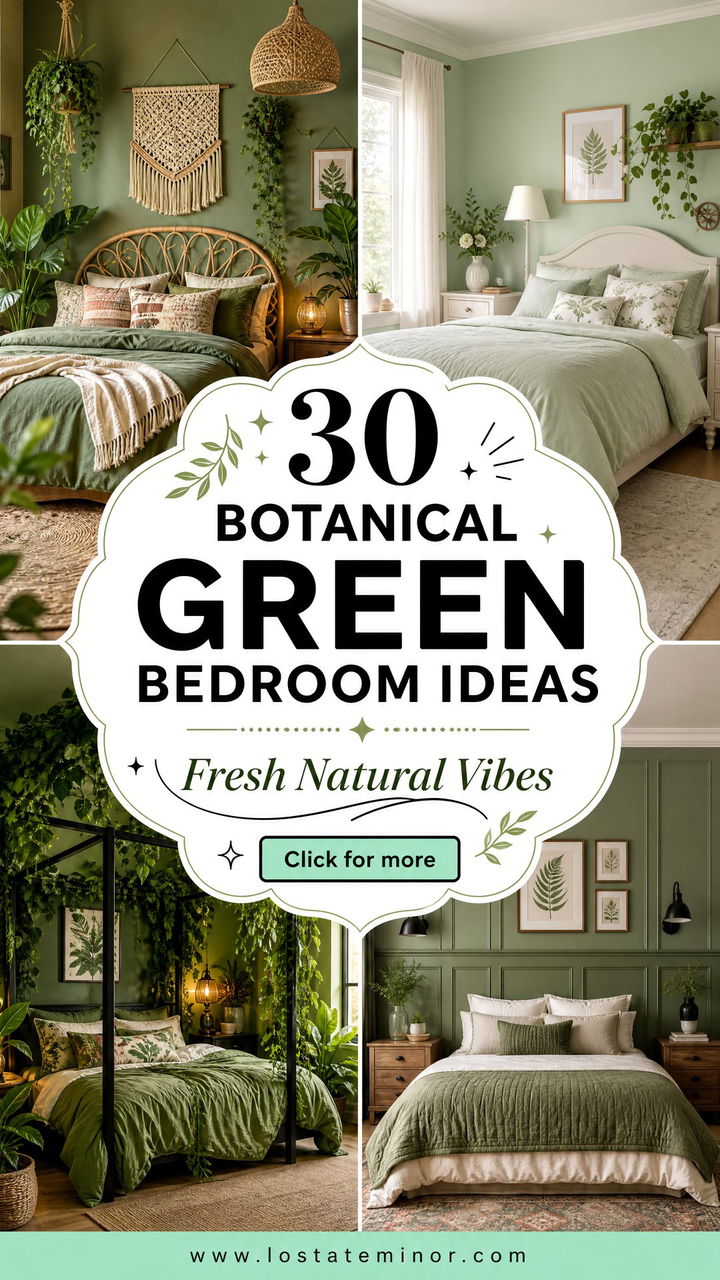 30 Botanical Green Bedroom Ideas for a Fresh Natural Look - 30 Botanical Green Bedroom Ideas for a Fresh, Natural Look