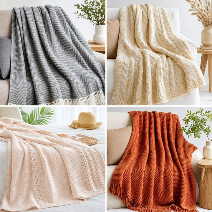 30 Breathable Bedroom Cotton Blankets for Year-Round Comfort