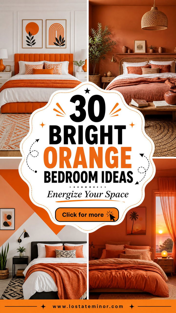 30 Bright Orange Bedroom Ideas to Energize Your Space - 30 Bright Orange Bedroom Ideas to Energize Your Space