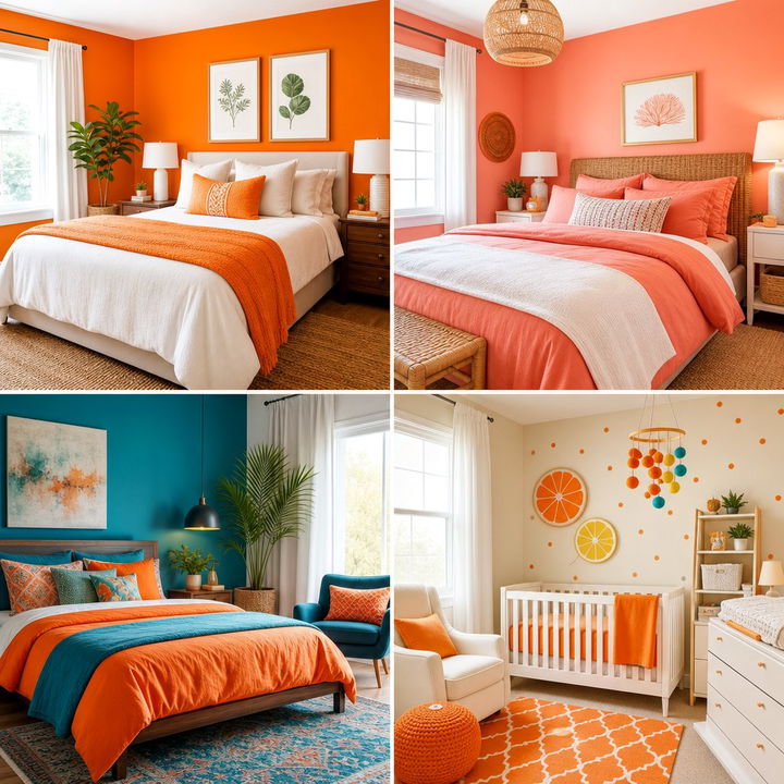30 Bright Orange Bedroom Ideas to Energize Your Space
